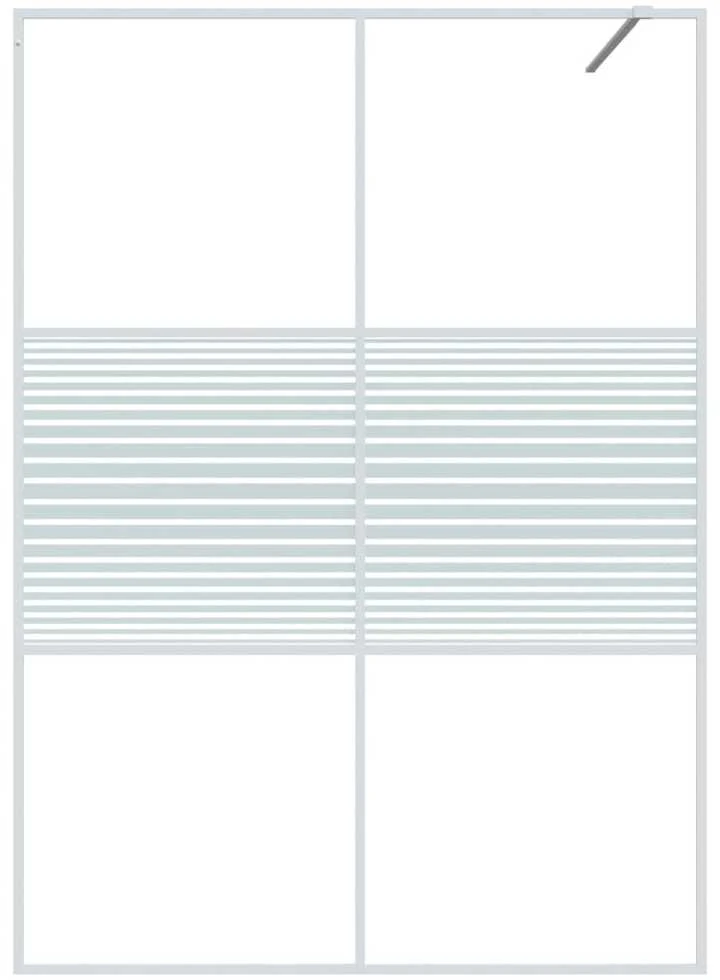 Dušo sienelė, balta, 140x195cm, ESG stiklas, skaidri