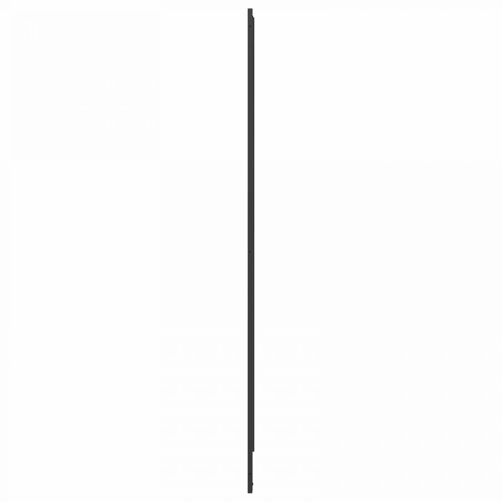 Dušo sienelė Juodas 132 x 2 x 140 cm Aliuminis ir PP