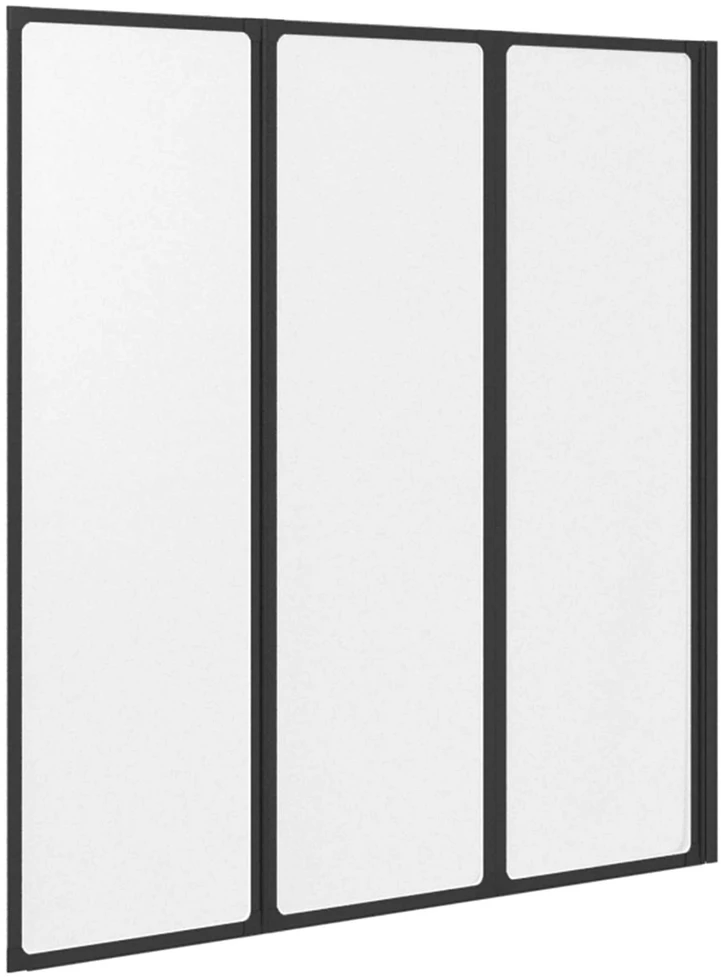 Dušo sienelė Juodas 132 x 2 x 140 cm Aliuminis ir PP