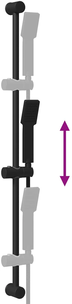 Dušo sistemos rinkinys Juoda 100 cm Nerūdijantis plienas