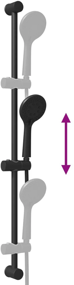 Dušo sistemos rinkinys Juoda 100 cm Nerūdijantis plienas