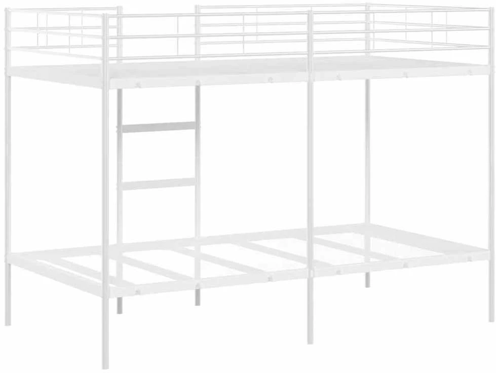 Dviaukštė lova be čiužinio Balta 100x200 cm Plienas