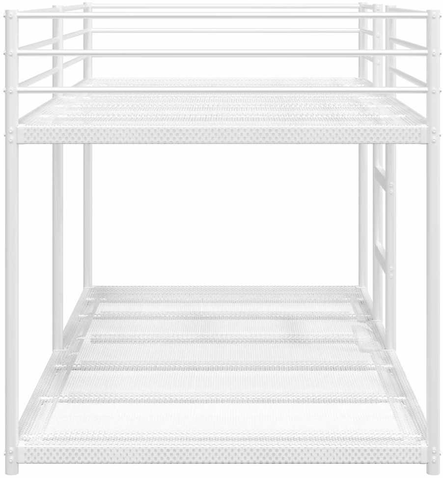 Dviaukštė lova be čiužinio Balta 107x203 cm Plienas