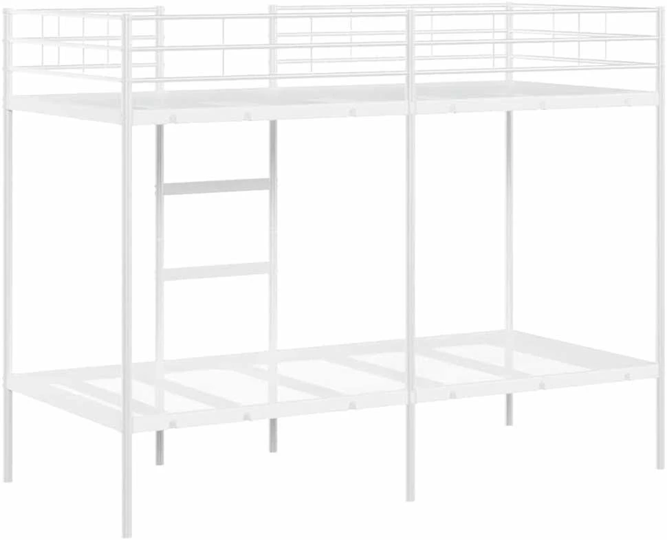 Dviaukštė lova be čiužinio Balta 90x200 cm Plienas