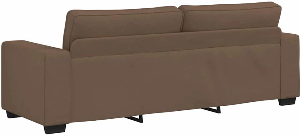 Sofa Dviejų dalių sofos komplektas su pagalvėlėmis, rudas audinys