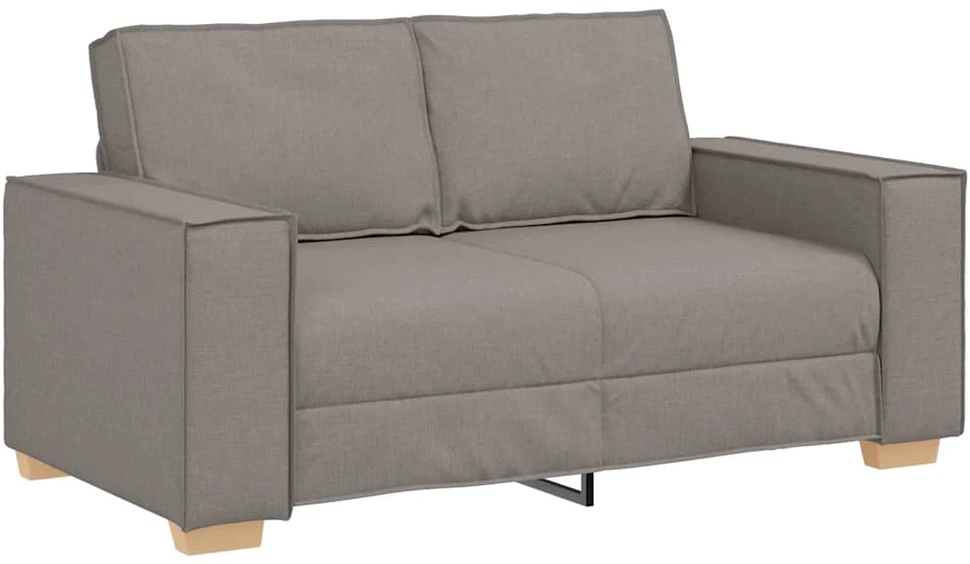 Sofa Dviejų dalių sofos komplektas su pagalvėlėmis, pilkai rudas audinys