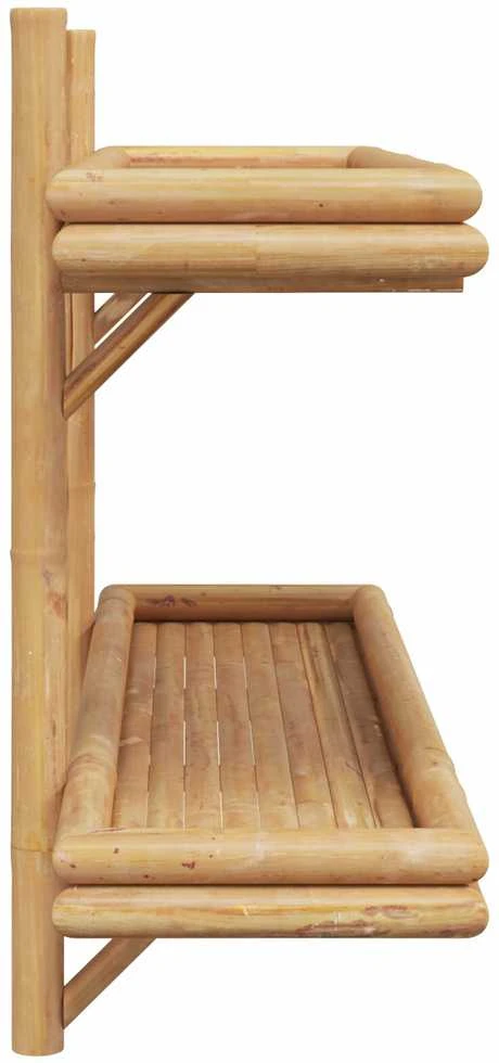 Sieninė lentyna Sieninis Ruda 100 x 26 x 60 cm bambukas