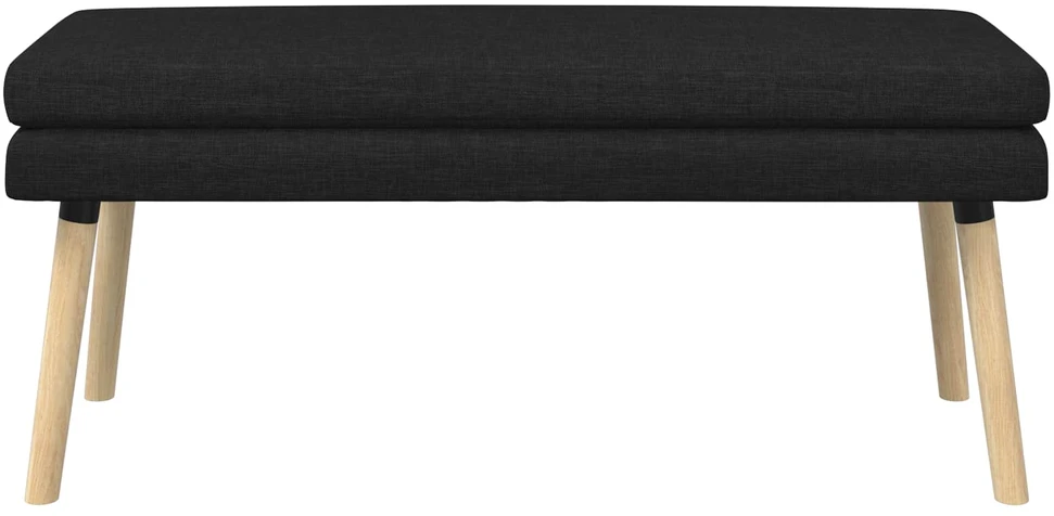 Dviejų sluoksnių suolas Juoda 110 x 40 x 47 cm Audinys