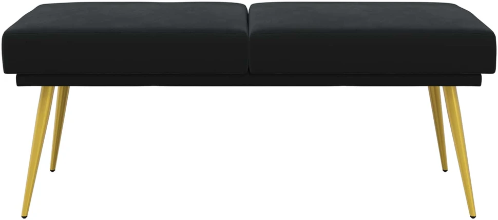 Dviejų sluoksnių suolas Juoda 120 x 45 x 46 cm Aksomas