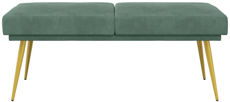 Dviejų sluoksnių suolas Jūrinė žalia 120 x 45 x 46 cm Aksomas