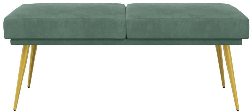 Dviejų sluoksnių suolas Jūrinė žalia 120 x 45 x 46 cm Aksomas