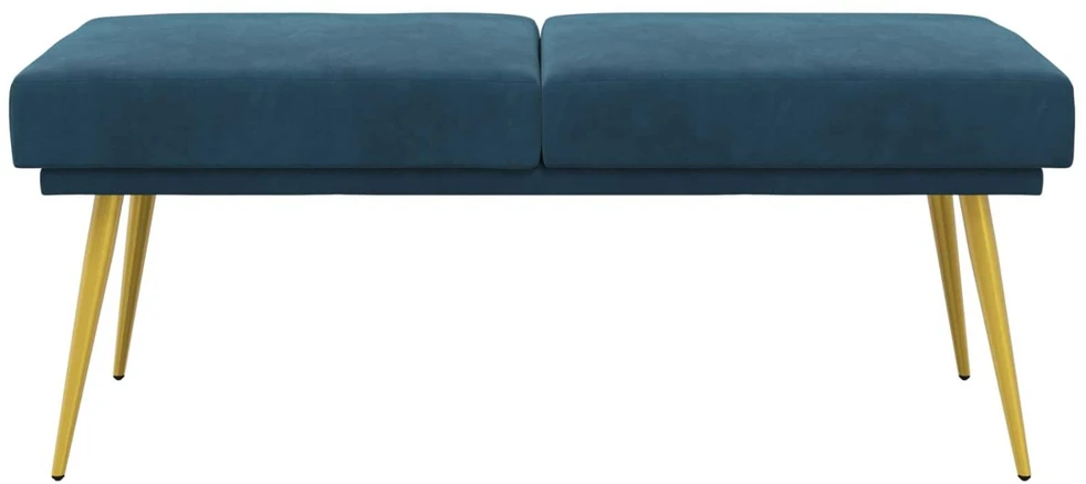 Dviejų sluoksnių suolas Mėlyna 120 x 45 x 46 cm Aksomas