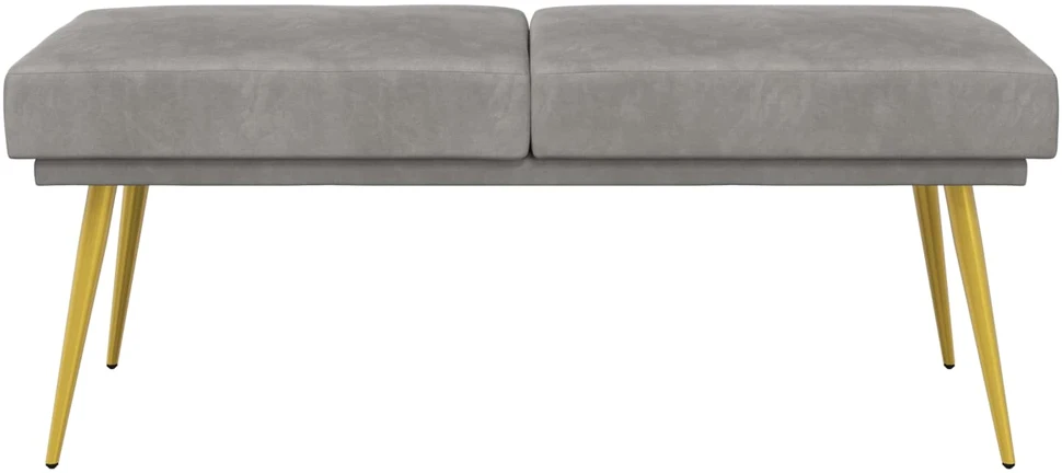 Dviejų sluoksnių suolas Šviesiai pilka 120 x 45 x 46 cm Aksomas