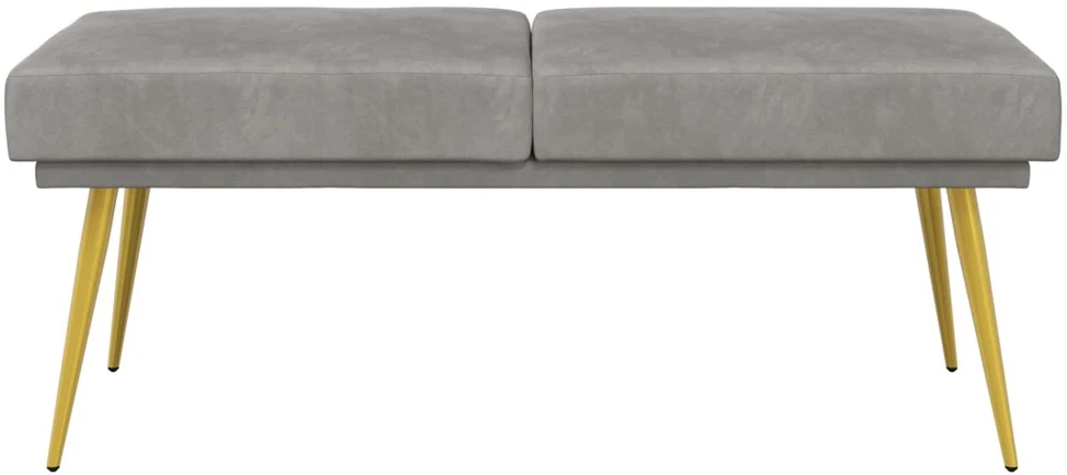 Dviejų sluoksnių suolas Šviesiai pilka 120 x 45 x 46 cm Aksomas