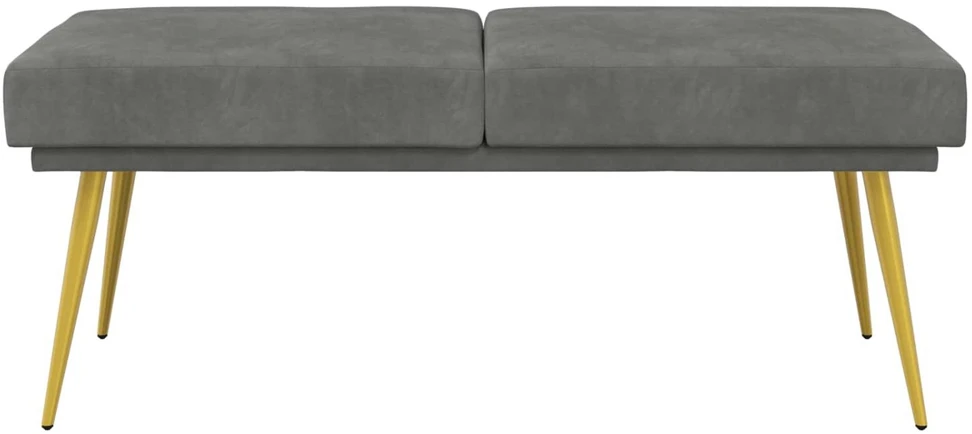 Dviejų sluoksnių suolas Tamsiai pilka 120 x 45 x 46 cm Aksomas