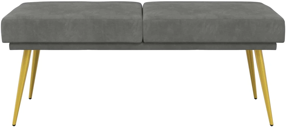 Dviejų sluoksnių suolas Tamsiai pilka 120 x 45 x 46 cm Aksomas