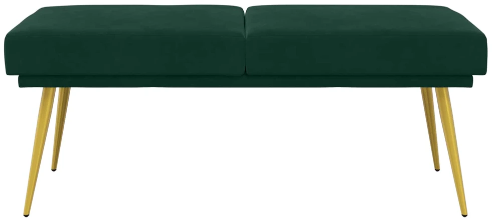 Dviejų sluoksnių suolas Tamsiai žalia 120 x 45 x 46 cm Aksomas
