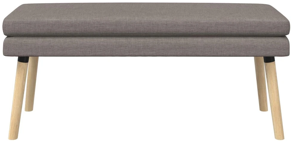 Dviejų sluoksnių suolas Taupe 110 x 40 x 47 cm Audinys