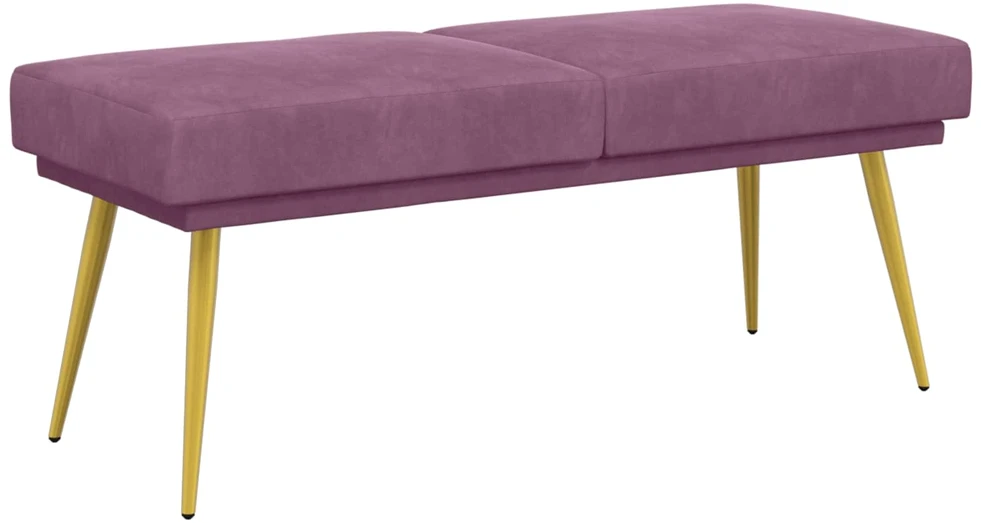 Dviejų sluoksnių suolas Violetinė 120 x 45 x 46 cm Aksomas