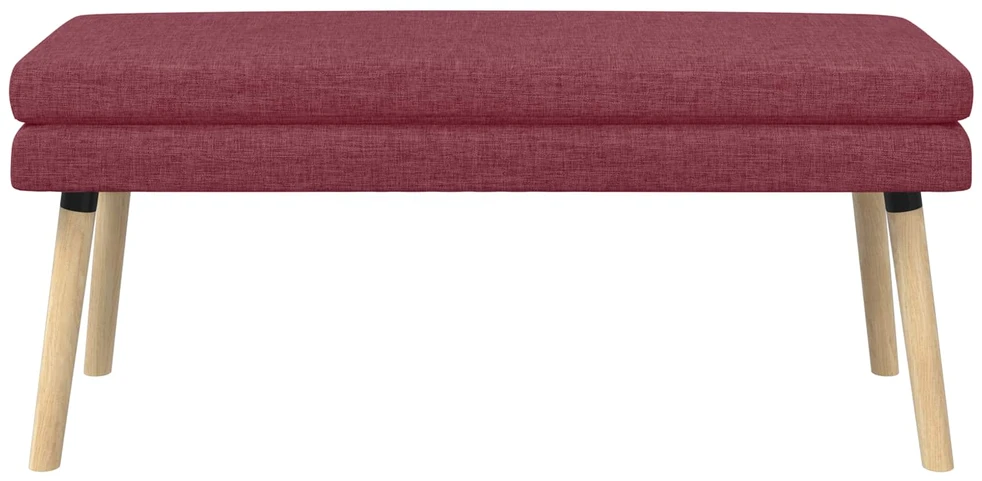 Dviejų sluoksnių suolas Vyno raudona 110 x 40 x 47 cm Audinys