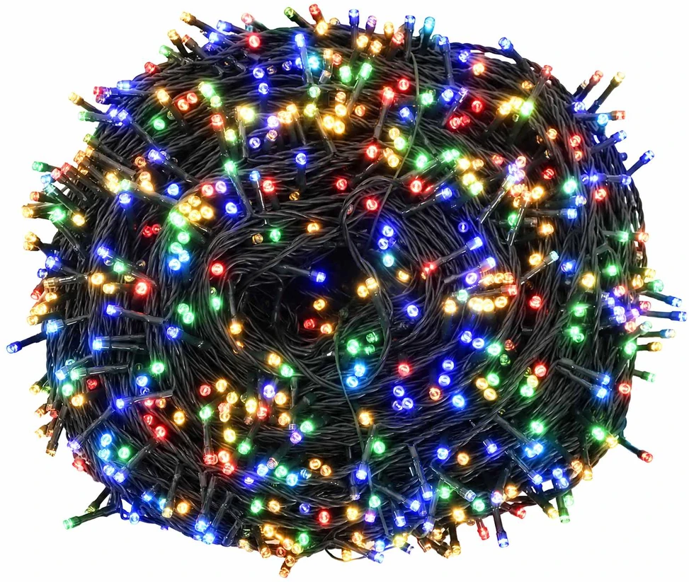 Dviejų spalvų režimo kalėdinės girliandos 150 LED