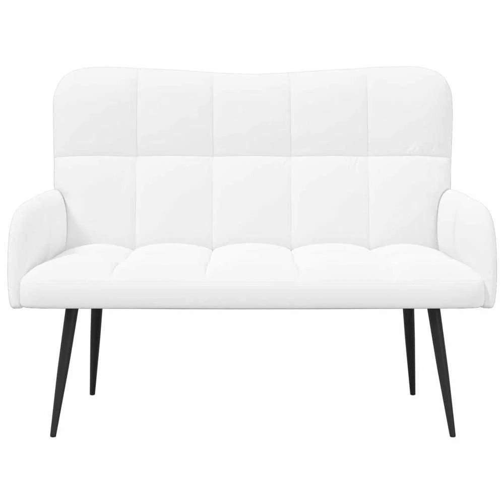 Dvitaškė sofa Balta 115 x 61 x 87 cm Audinys