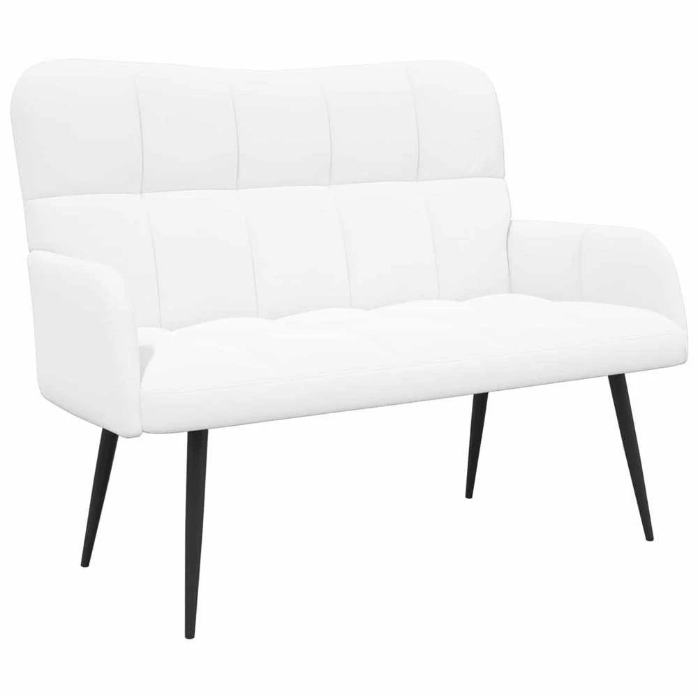 Dvitaškė sofa Balta 115 x 61 x 87 cm Audinys