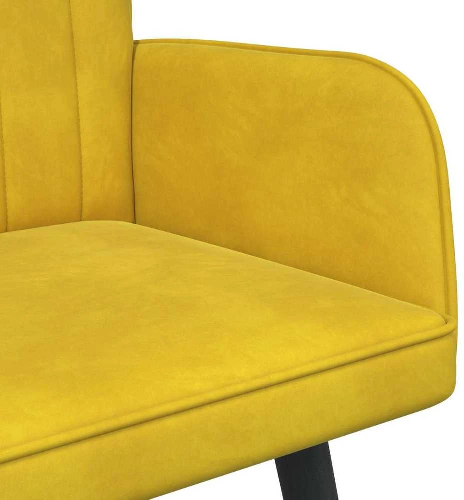 Dvitaškė sofa Geltona 115 x 61 x 87 cm Aksomas