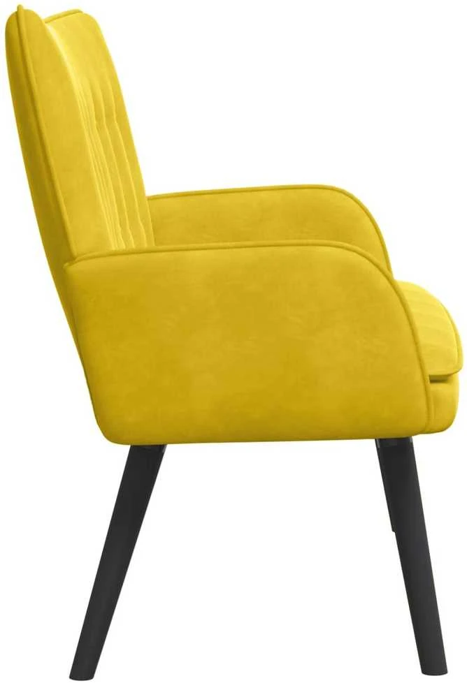 Dvitaškė sofa Geltona 115 x 61 x 87 cm Aksomas