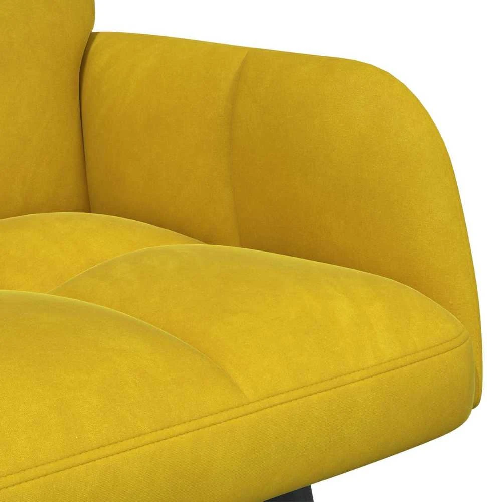 Dvitaškė sofa Geltona 115 x 61 x 87 cm Aksomas