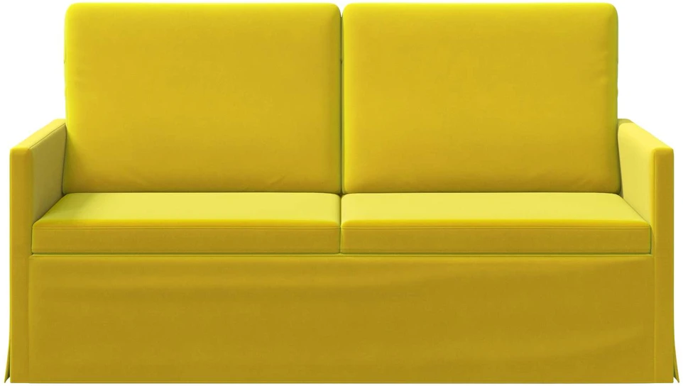Dviejų vietų sofa Geltona 150 x 81 x 82 cm Aksomas