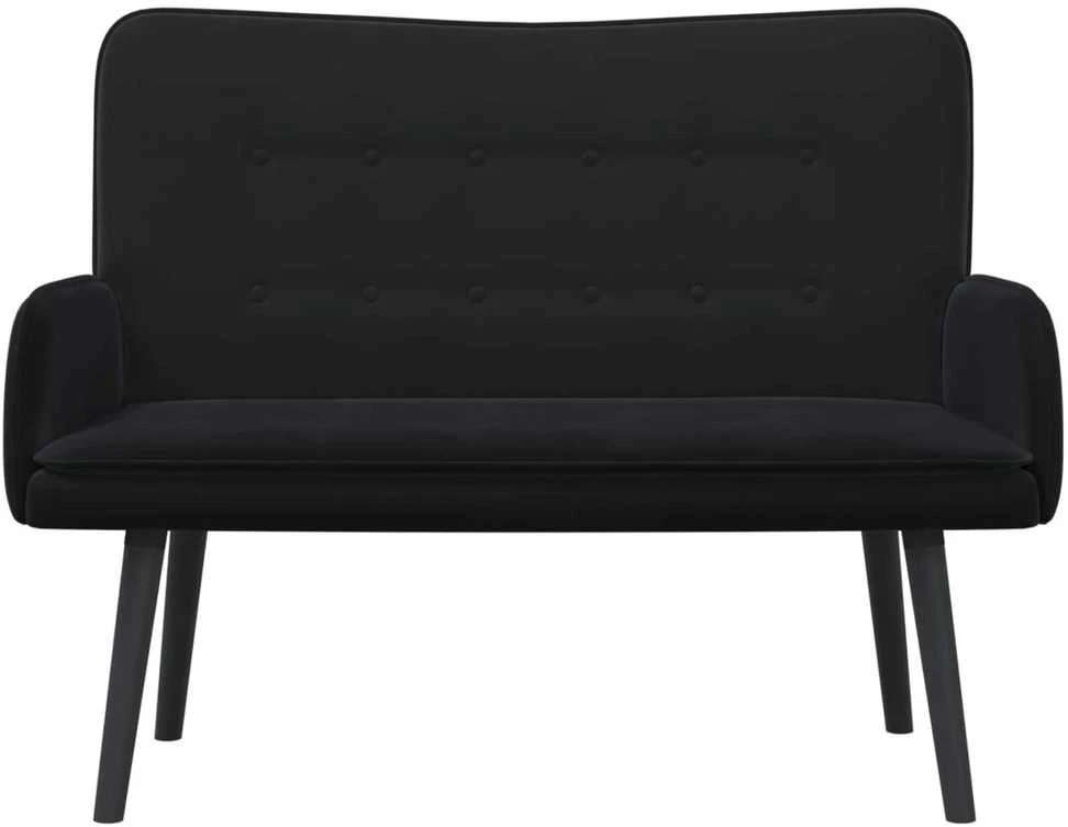 Dvitaškė sofa Juoda 115 x 61 x 87 cm Aksomas