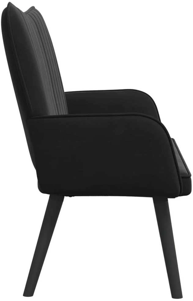 Dvitaškė sofa Juoda 115 x 61 x 87 cm Aksomas