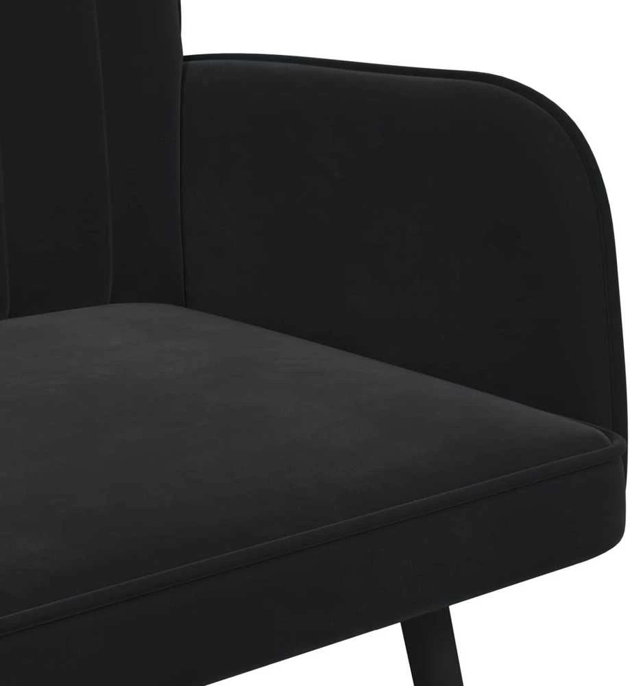 Dvitaškė sofa Juoda 115 x 61 x 87 cm Aksomas