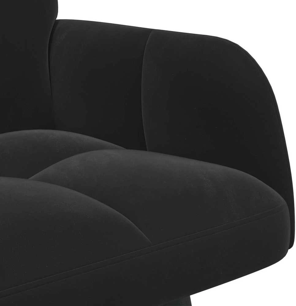 Dvitaškė sofa Juoda 115 x 61 x 87 cm Aksomas