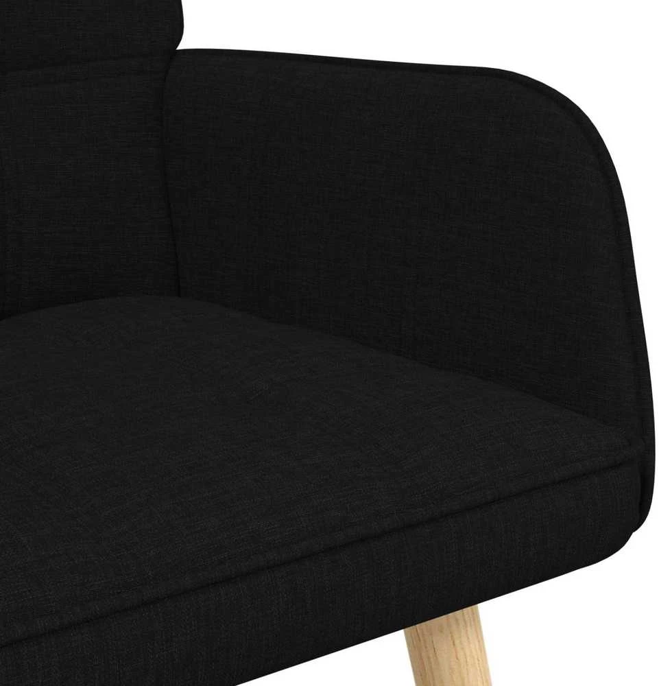 Dvitaškė sofa Juoda 115 x 61 x 87 cm Audinys