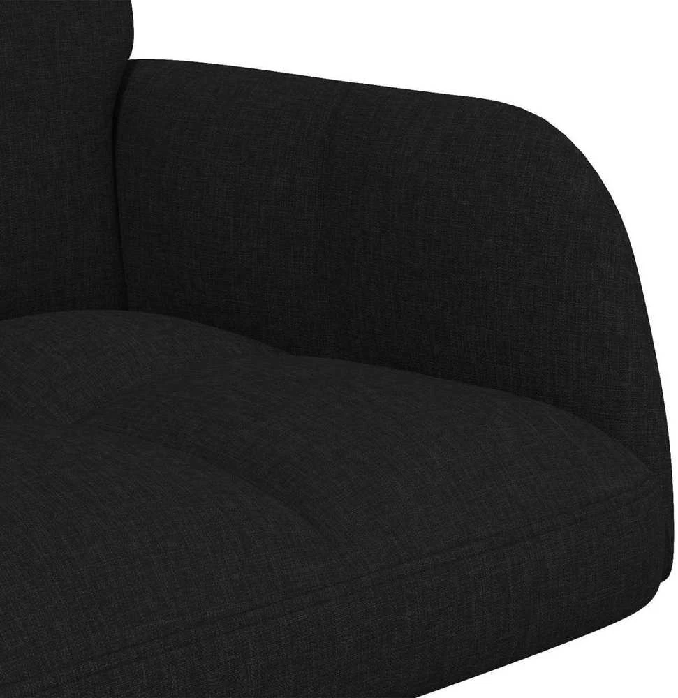Dvitaškė sofa Juoda 115 x 61 x 87 cm Audinys