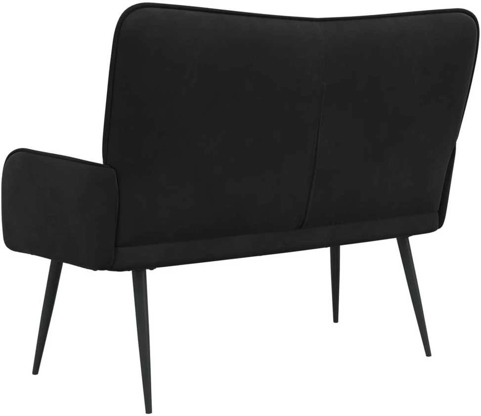 Dvitaškė sofa Juoda 115 x 61 x 87 cm Aksomas