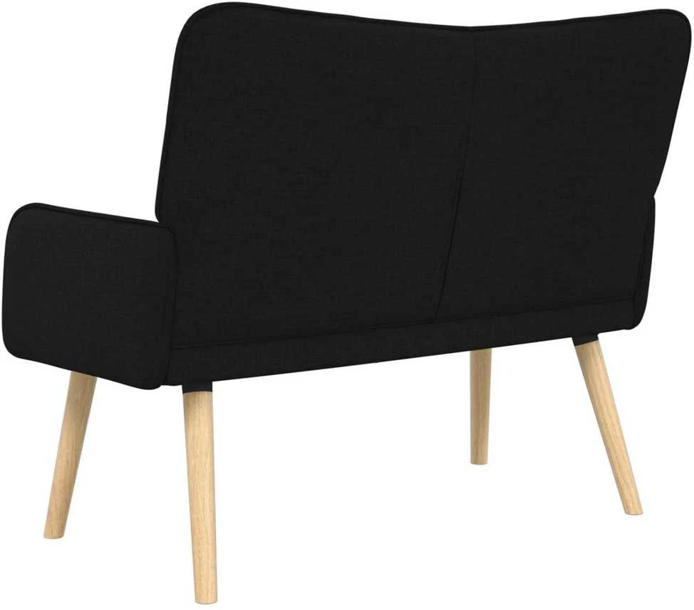Dvitaškė sofa Juoda 115 x 61 x 87 cm Audinys
