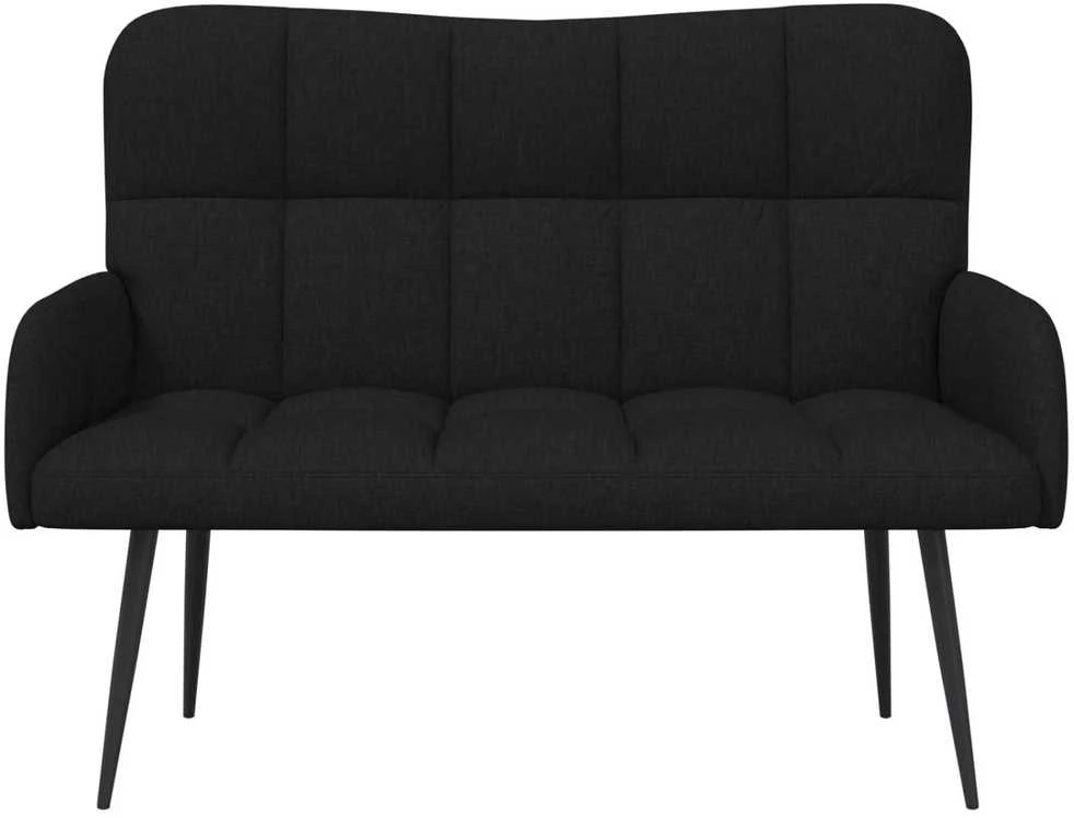 Dvitaškė sofa Juoda 115 x 61 x 87 cm Audinys