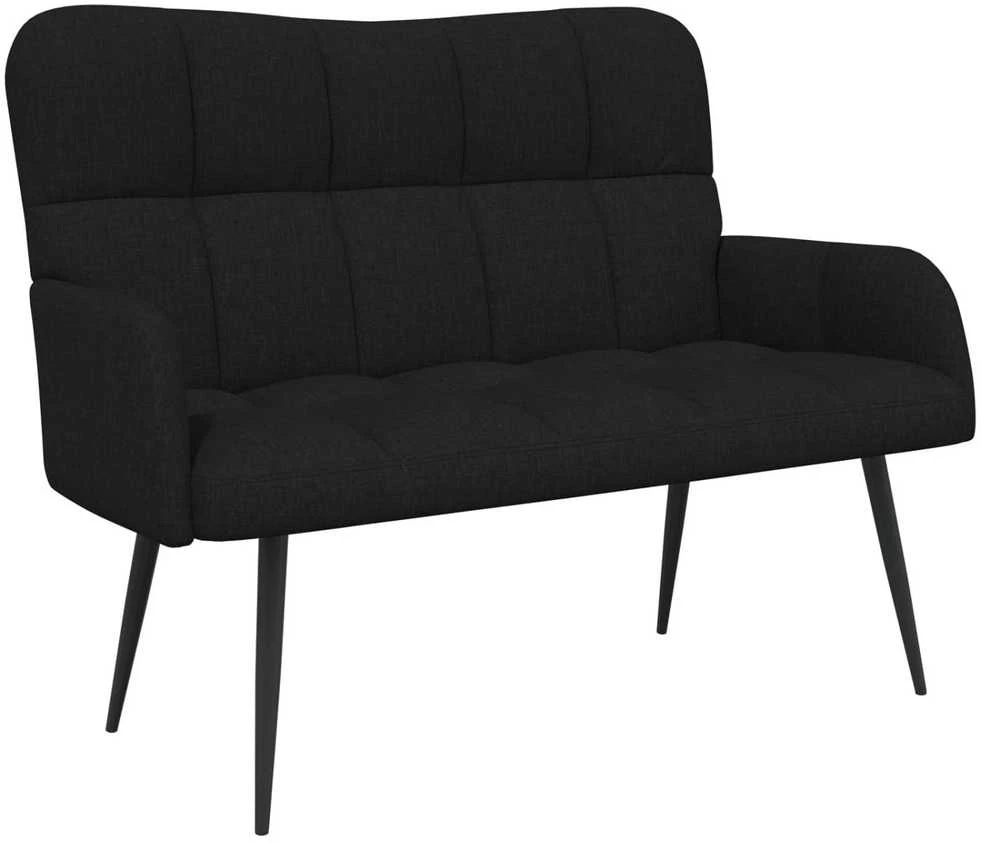 Dvitaškė sofa Juoda 115 x 61 x 87 cm Audinys