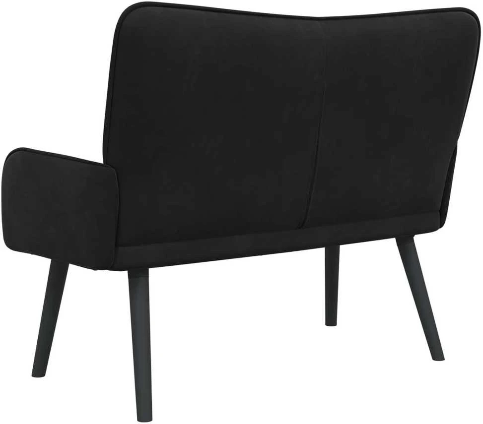 Dvitaškė sofa Juoda 115 x 61 x 87 cm Aksomas