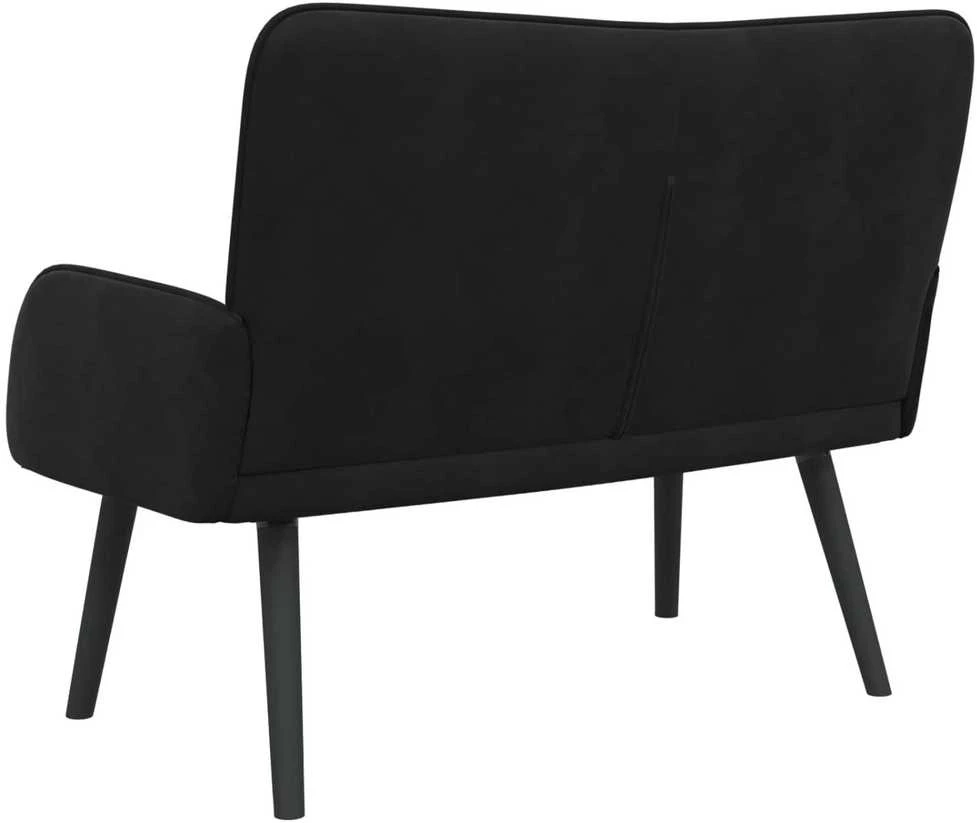 Dvitaškė sofa Juoda 115 x 61 x 87 cm Aksomas