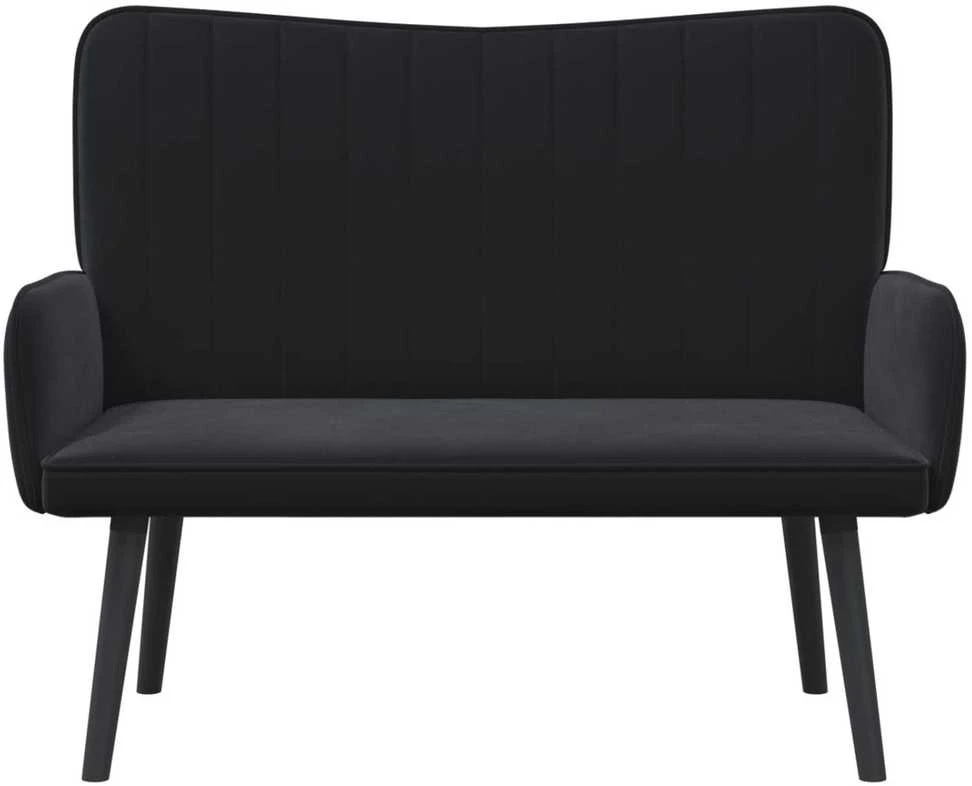 Dvitaškė sofa Juoda 115 x 61 x 87 cm Aksomas
