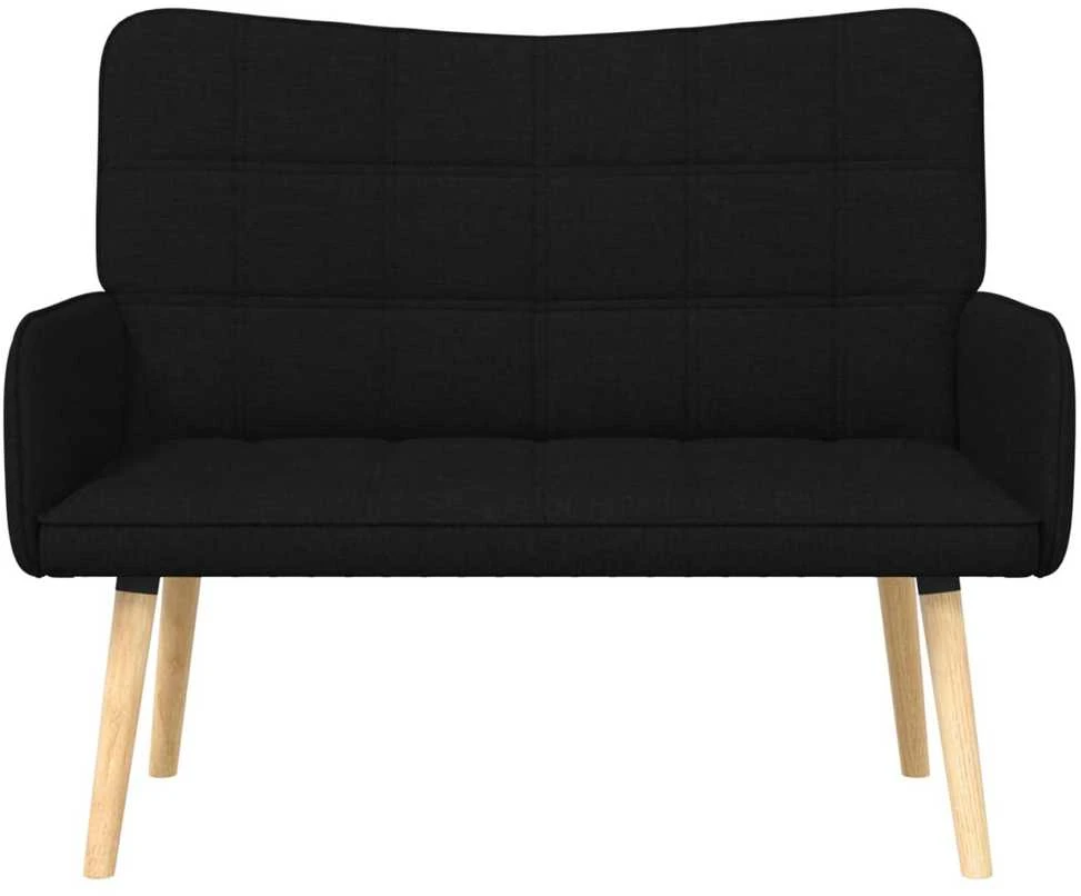 Dvitaškė sofa Juoda 115 x 61 x 87 cm Audinys