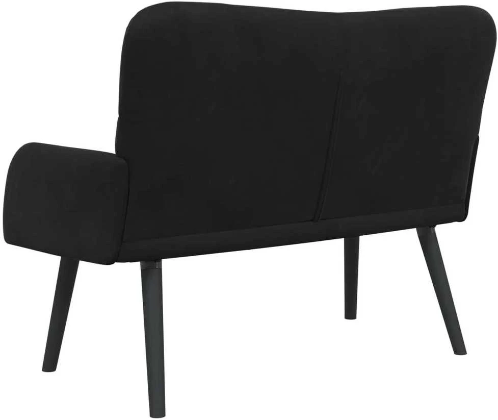 Dvitaškė sofa Juoda 115 x 61 x 87 cm Aksomas