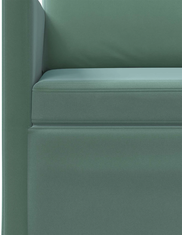 Dviejų vietų sofa Jūrinė žalia 130 x 81 x 82 cm Aksomas