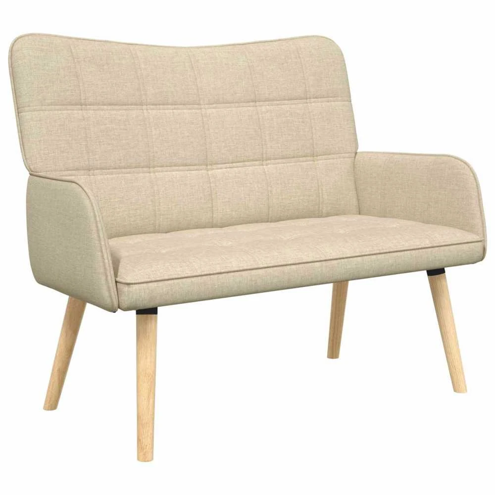 Dvitaškė sofa Kreminė 115 x 61 x 87 cm Audinys