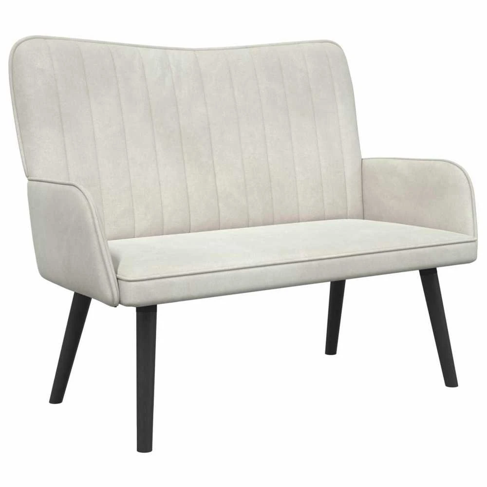 Dvitaškė sofa Kreminė 115 x 61 x 87 cm Aksomas