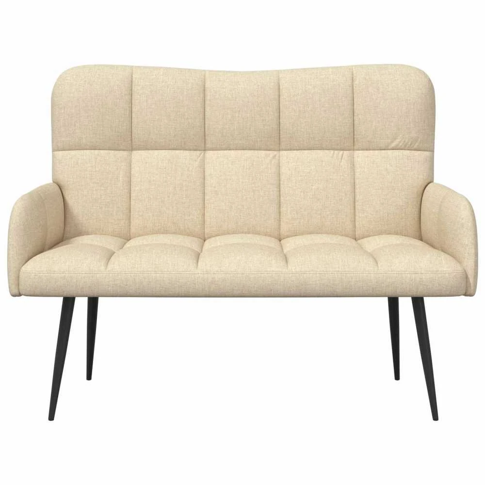 Dvitaškė sofa Kreminė 115 x 61 x 87 cm Audinys